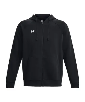 Rival Fleece Full-Zip Hoodie | BLACK packable Twill Weave