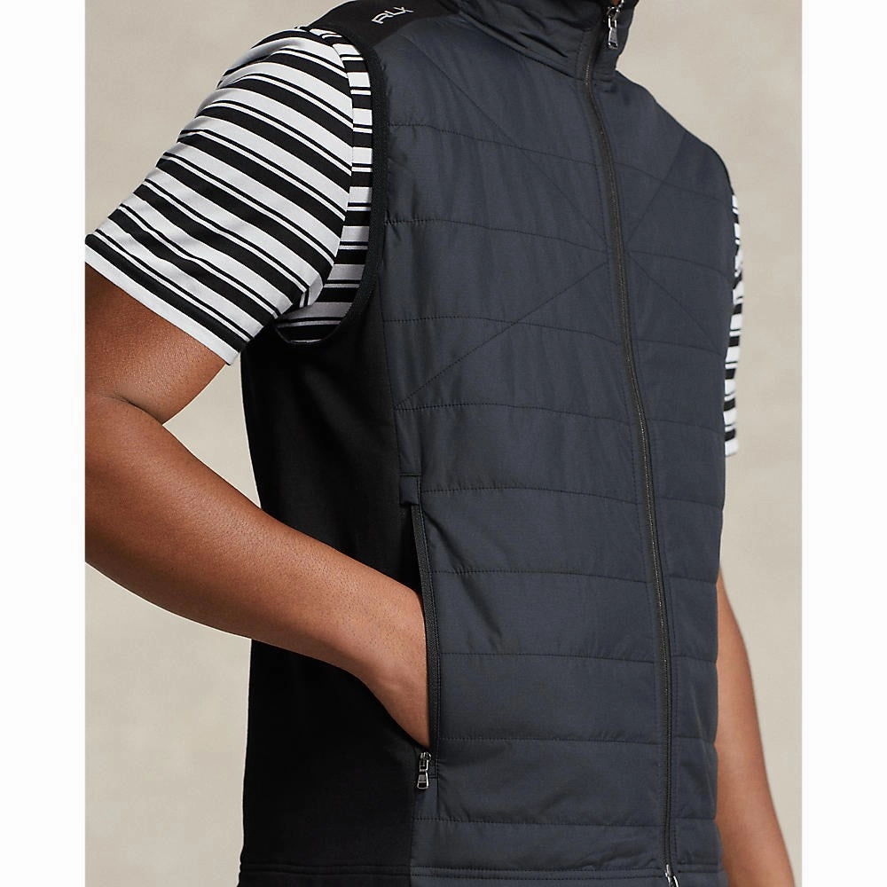 RLX Ralph Lauren Cool Wool Insulated Golf Vest - Polo Black Aspect Non Irritating Seams