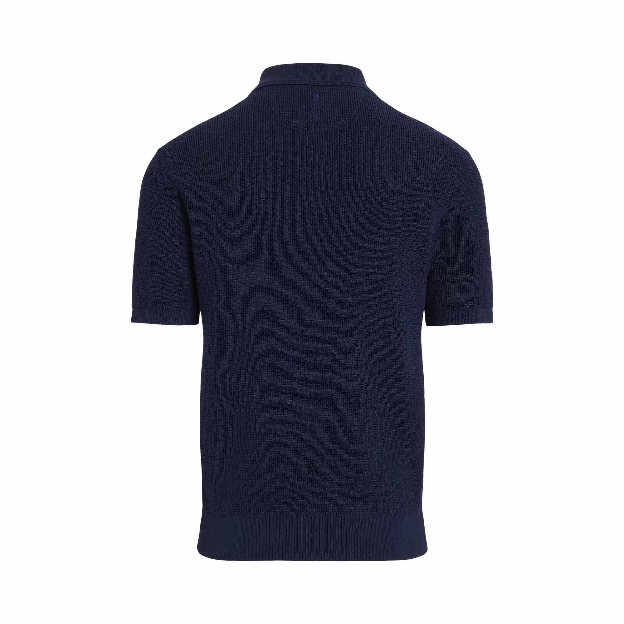 Classic Collar RLX Ralph Lauren Cotton Coolmax Knitted Golf Polo Shirt - Refined Navy