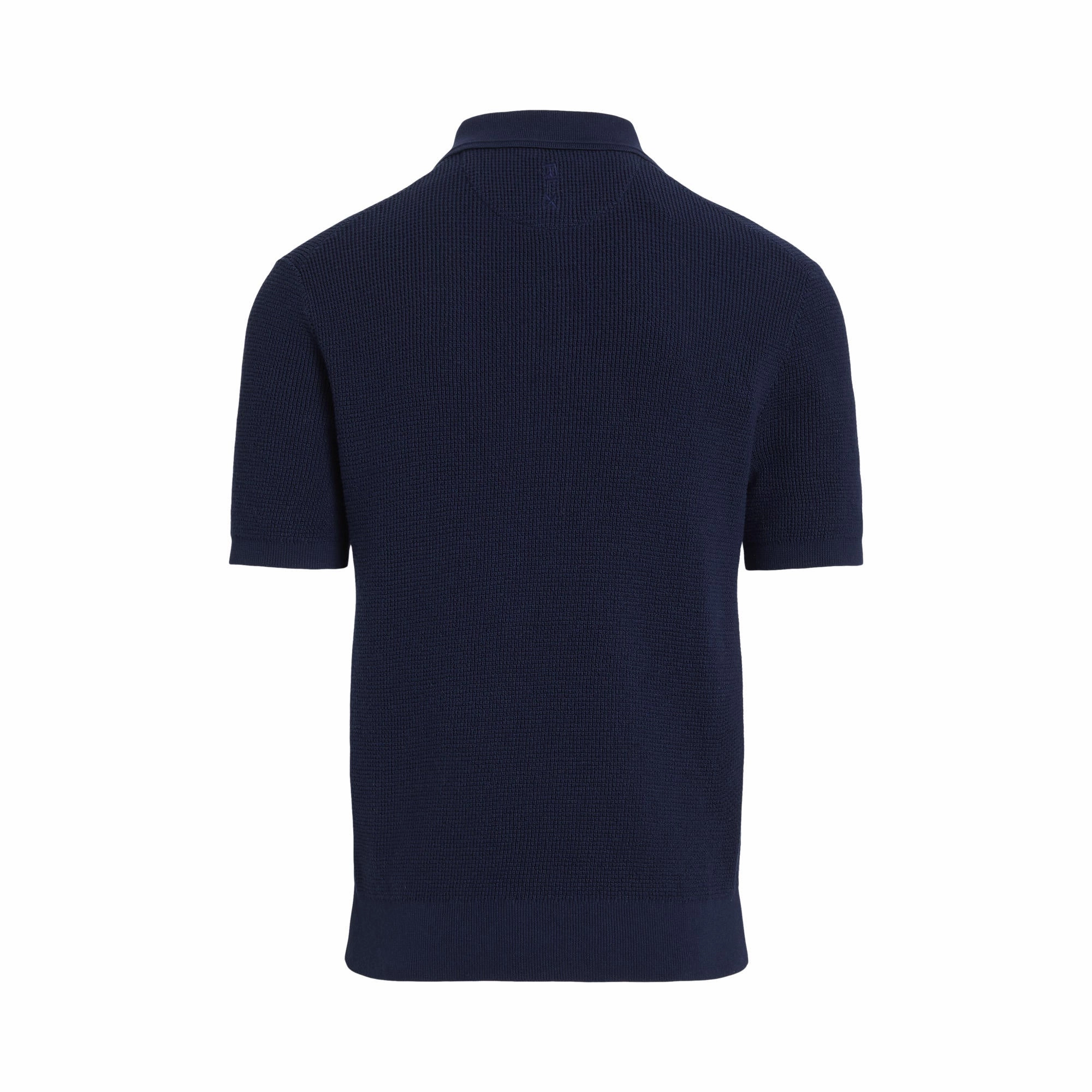 RLX Ralph Lauren Cotton Coolmax Knitted Golf Polo Shirt - Refined Navy UVBlocking Fabric Tech Summer Vacation