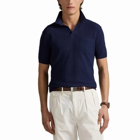 Durable Fabric Stretchable Fabric RLX Ralph Lauren Cotton Coolmax Knitted Golf Polo Shirt - Refined Navy