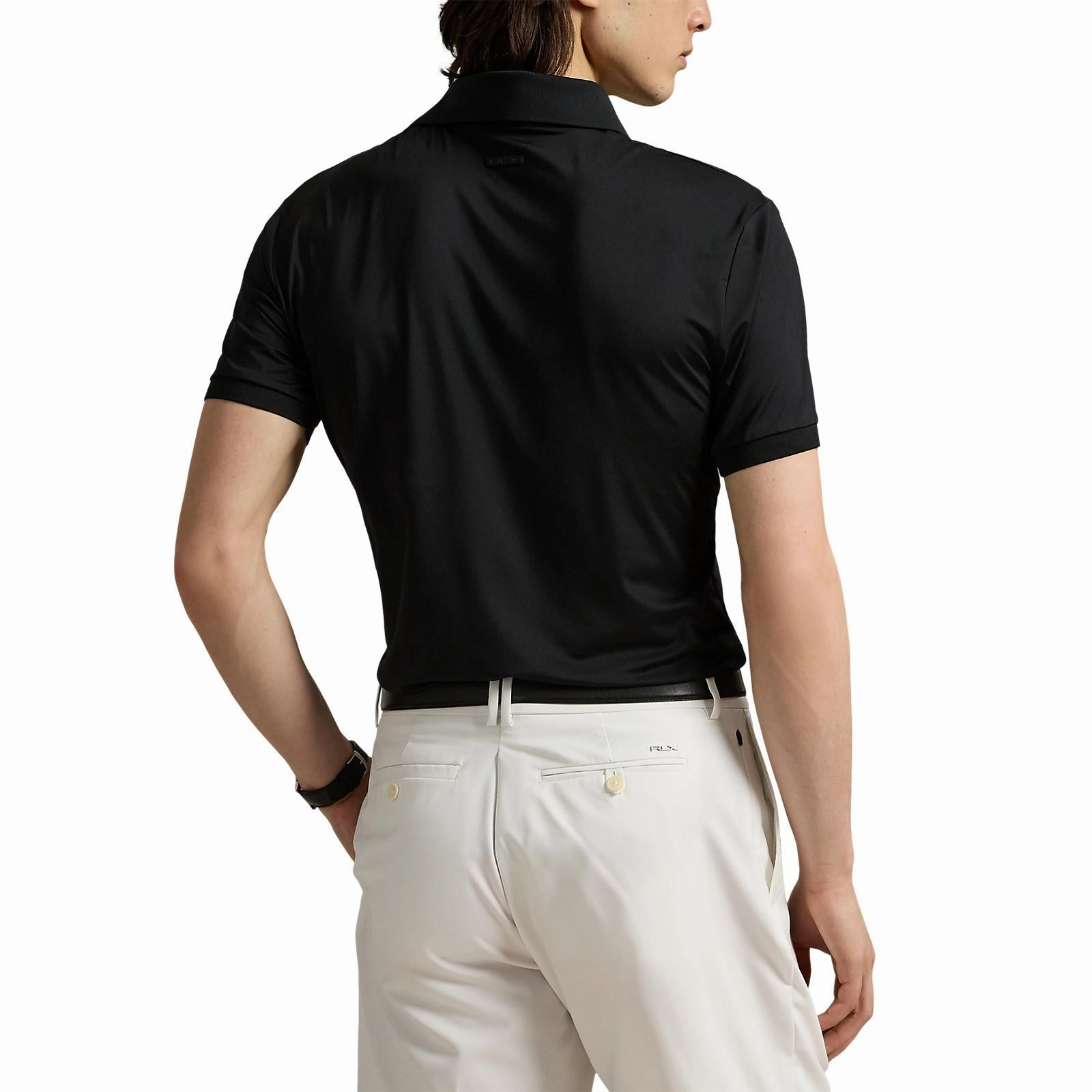 Urban Explorer WrinkleResistant Finish RLX Ralph Lauren Lightweight Airflow Jersey Golf Polo Shirt - Polo Black
