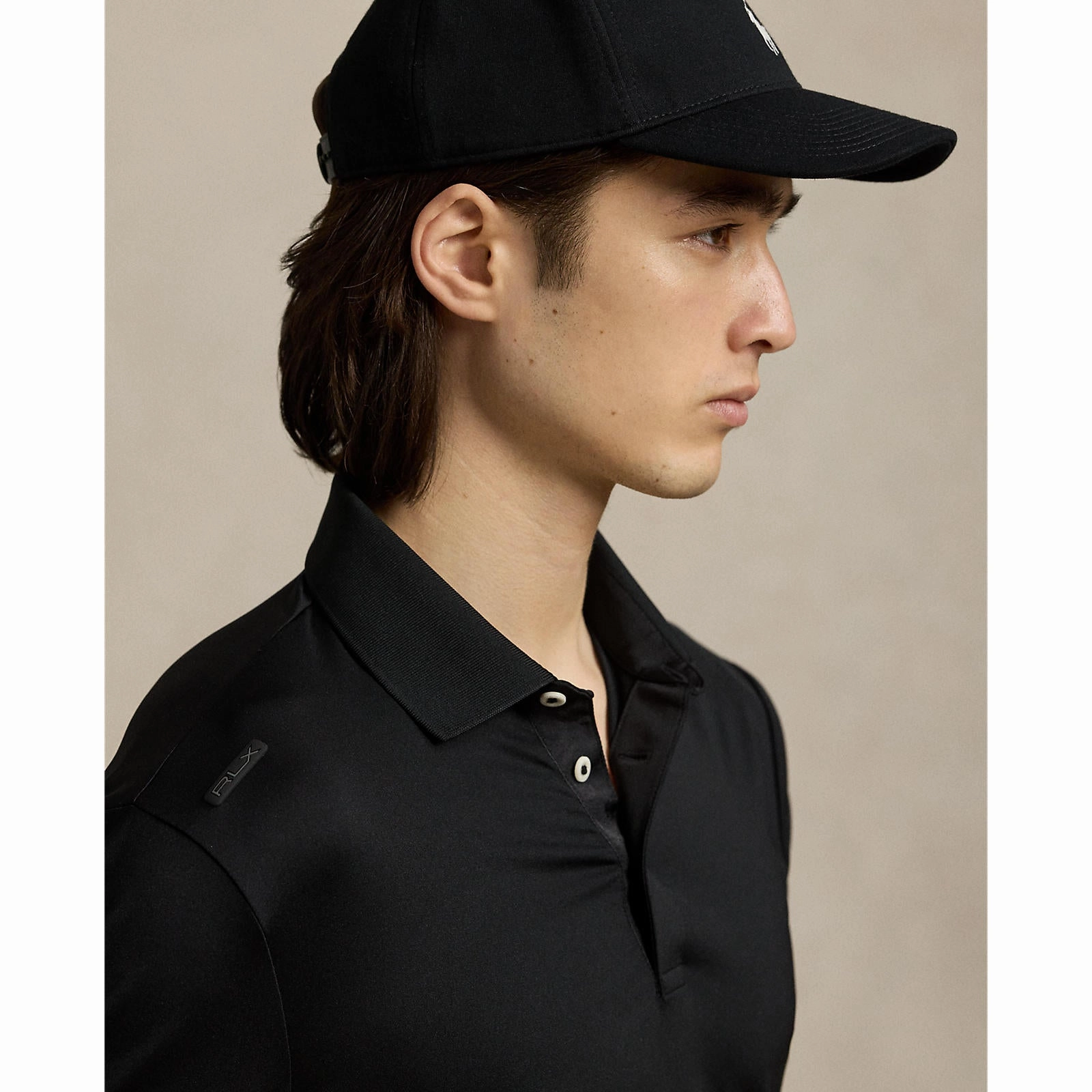 Party Ready Polo Collar RLX Ralph Lauren Lightweight Airflow Jersey Golf Polo Shirt - Polo Black