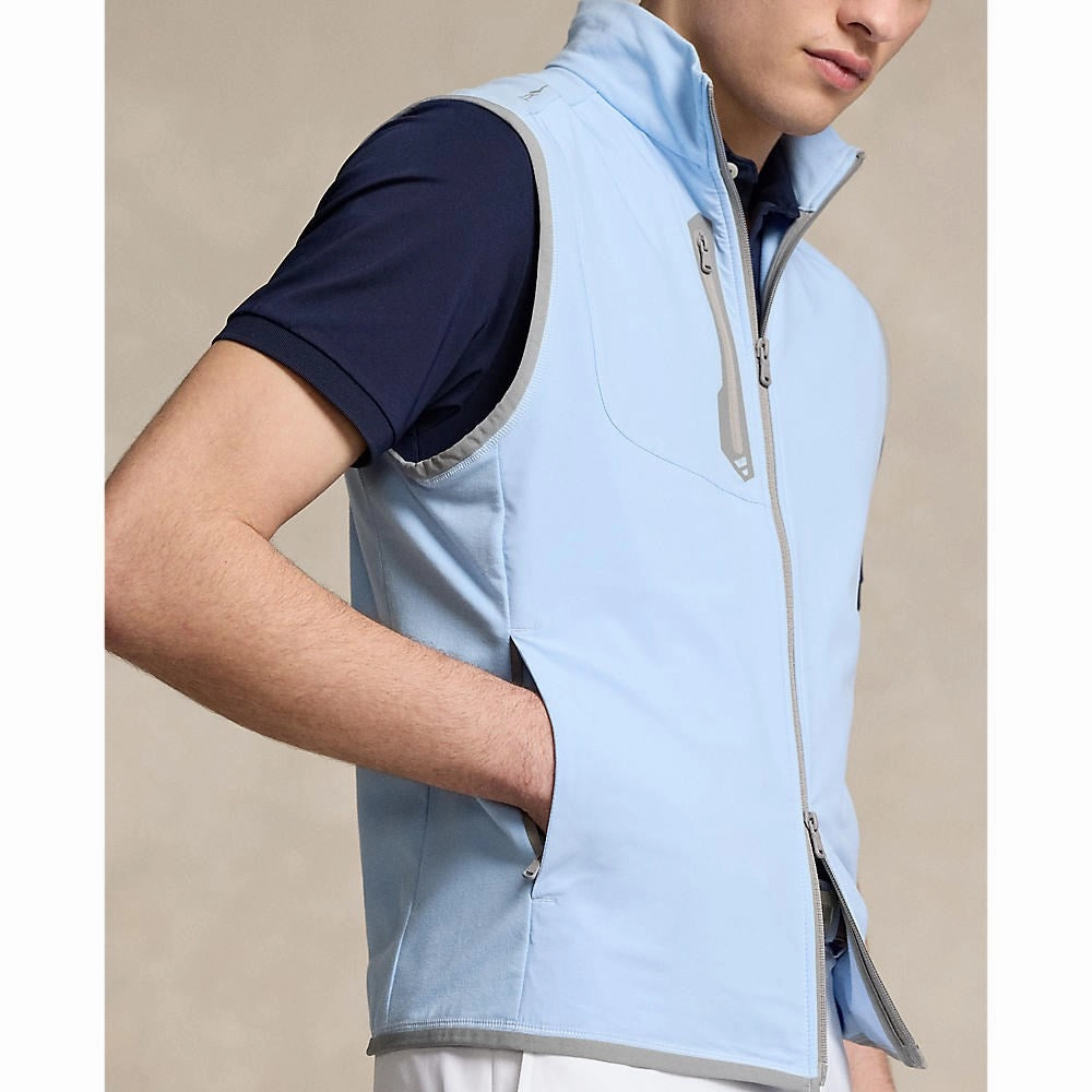 Resource phase RLX Ralph Lauren Panelled Stretch Terry Golf Vest  - Office Blue
