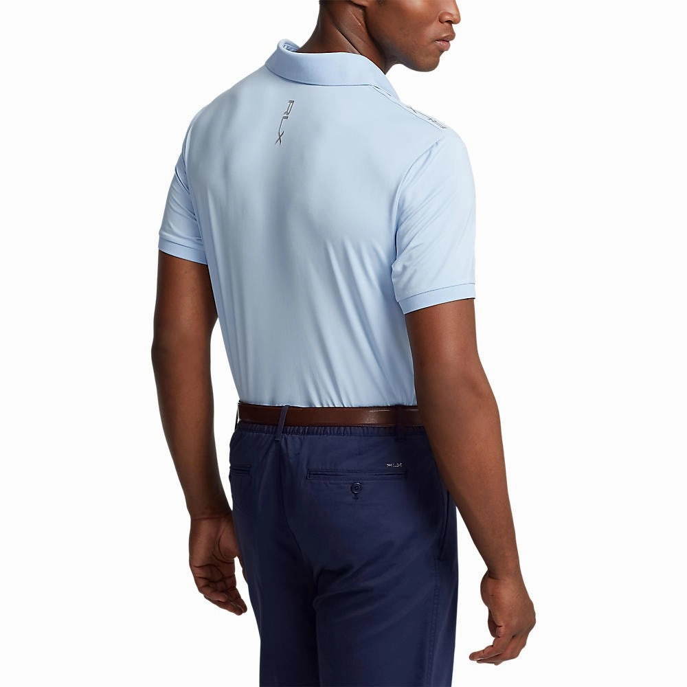 Trendy Appeal Versatile Wardrobe RLX Ralph Lauren Solid Airflow Performance Golf Shirt - Elite Blue