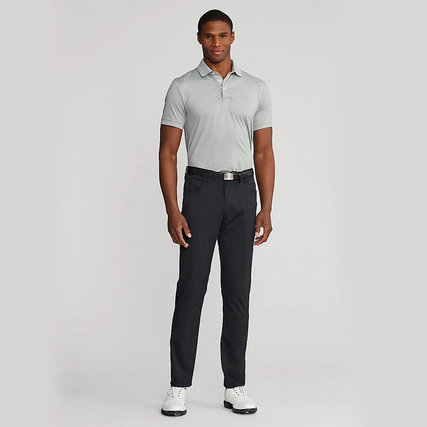 RLX Ralph Lauren Solid Airflow Performance Polo - Andover Heather Office To Outing