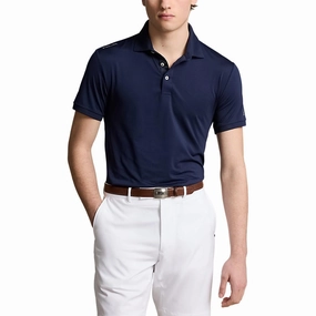 FadeResistant Dye RLX Ralph Lauren Solid Airflow Performance Polo  - French Navy