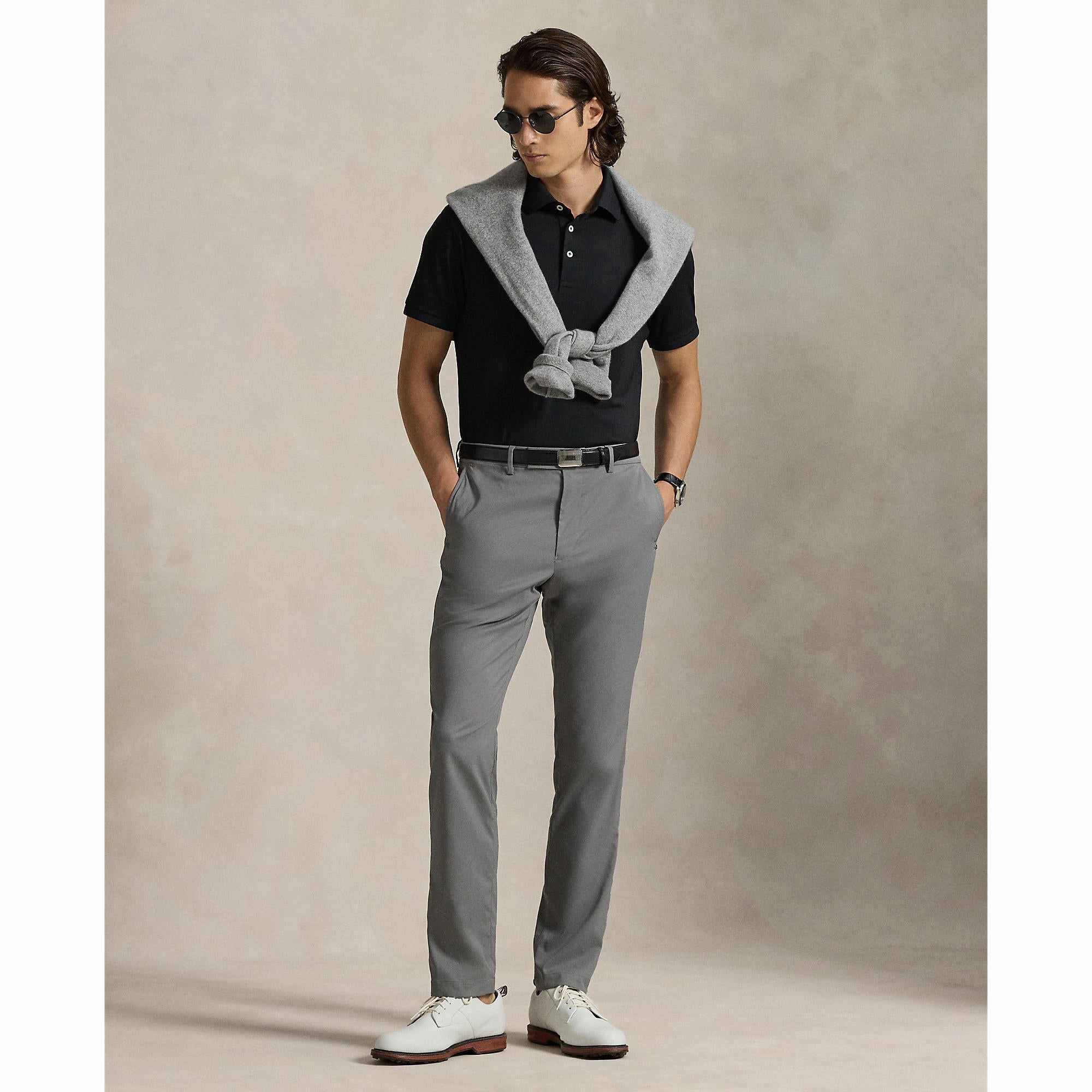 RLX Ralph Lauren Tailored Fit Lightweight Airflow Golf Polo Shirt - Polo Black Comfortable Stretch
