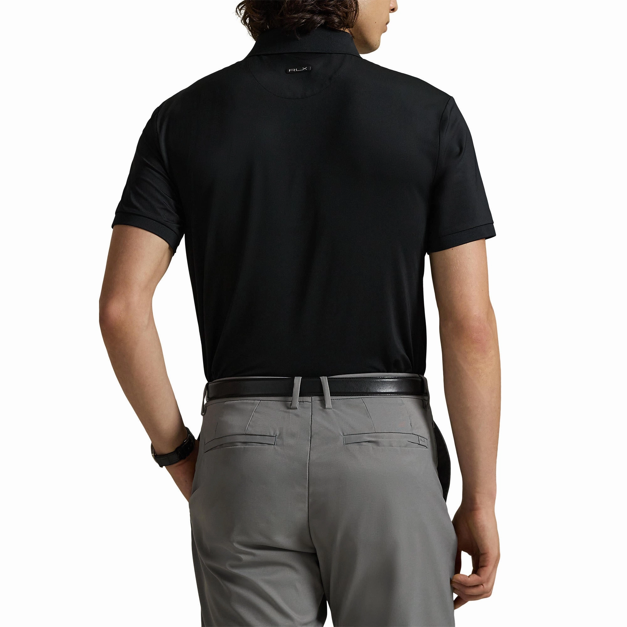 RLX Ralph Lauren Tailored Fit Lightweight Airflow Golf Polo Shirt - Polo Black Sun Protection UPF 50 Summer Smart