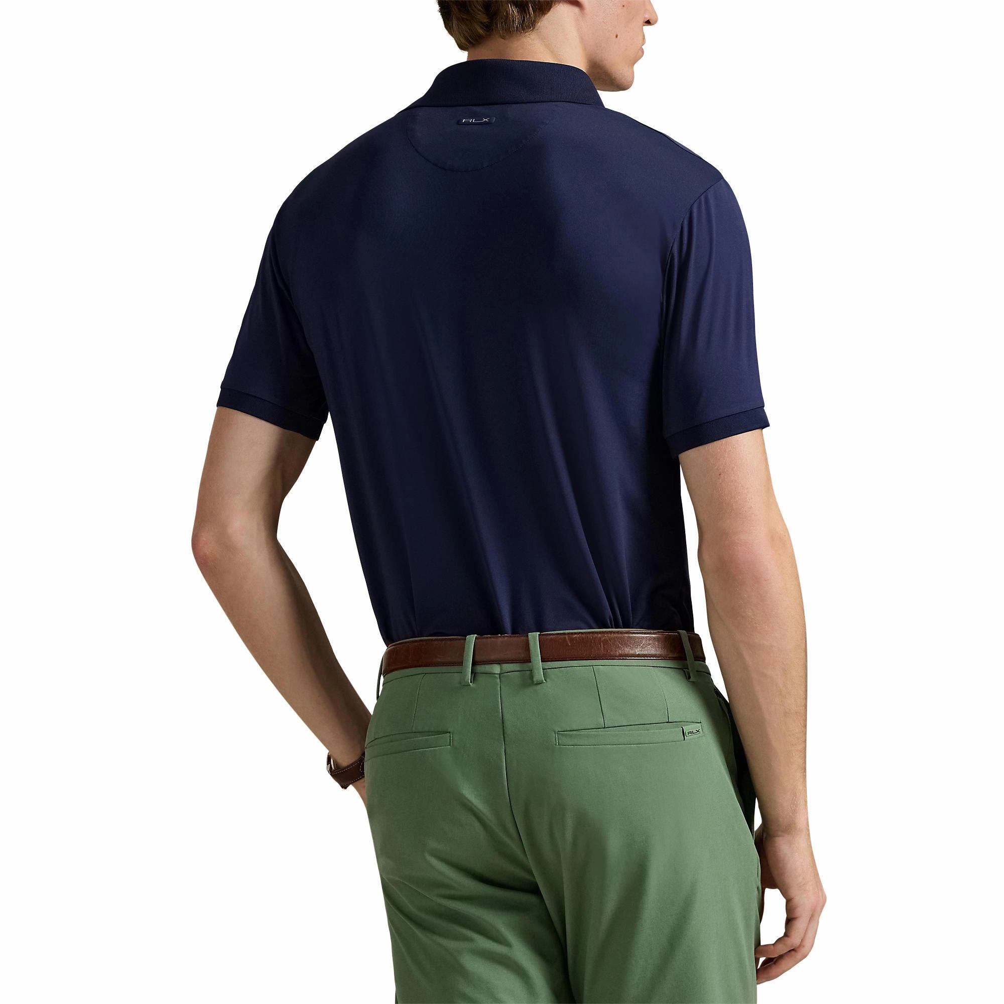 Breathable Material RLX Ralph Lauren Tailored Fit Lightweight Airflow Golf Polo Shirt - Refined Navy