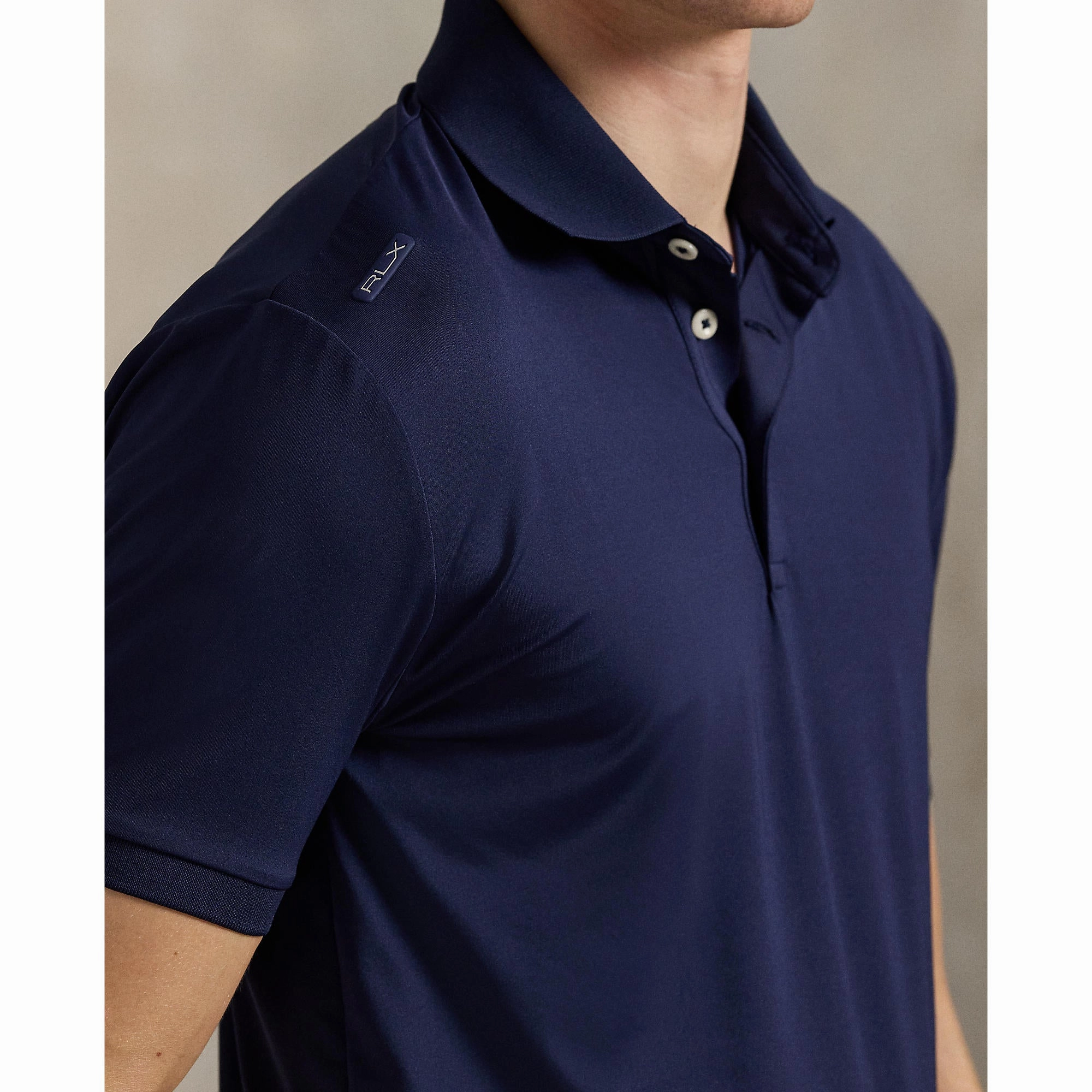 RLX Ralph Lauren Tailored Fit Lightweight Airflow Golf Polo Shirt - Refined Navy Athletic Fit Classic Comfort