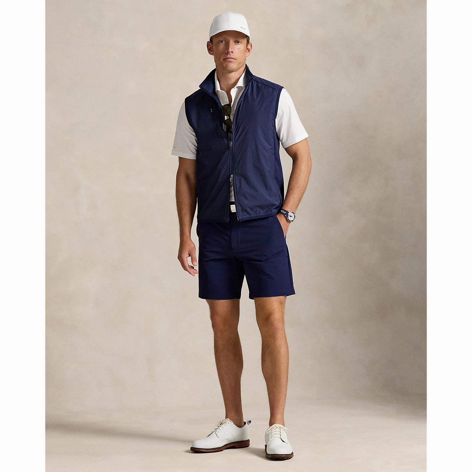 Trusted isolation RLX Ralph Lauren Tech Terry Full Zip Golf Vest - Refined Navy