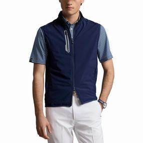 RLX Ralph Lauren Tech Terry Full Zip Golf Vest - Refined Navy Shock Absorbing Padding