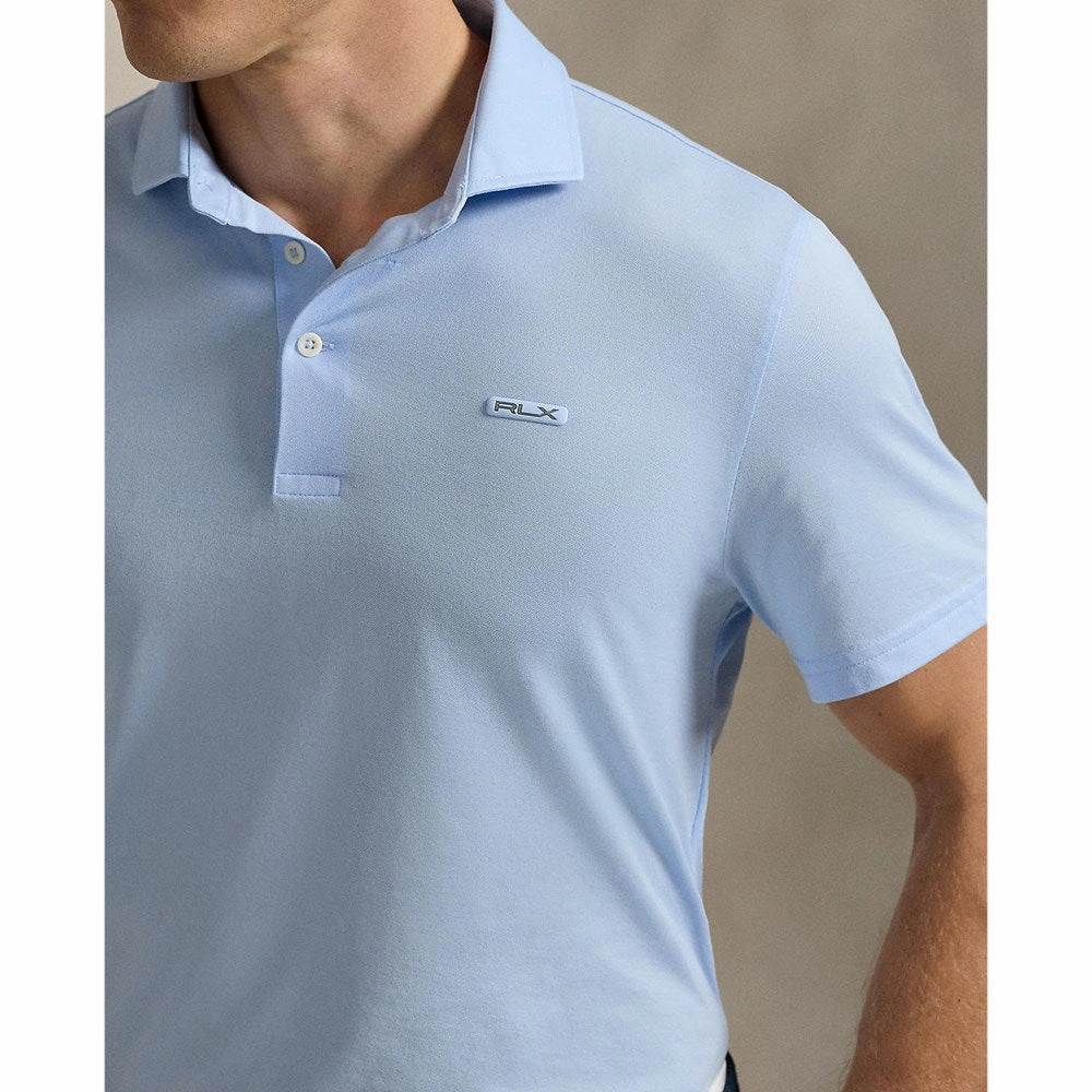 RLX Ralph Lauren Tour Pique Golf Polo Shirt - Office Blue Corporate Dress Code
