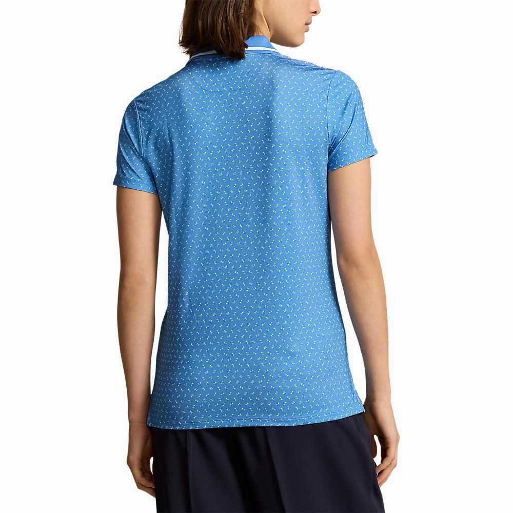 RLX Ralph Lauren Women's Printed Airflow Golf Polo Shirt - Mini Floral Deco Streetwear Edge Dress Up Or Down