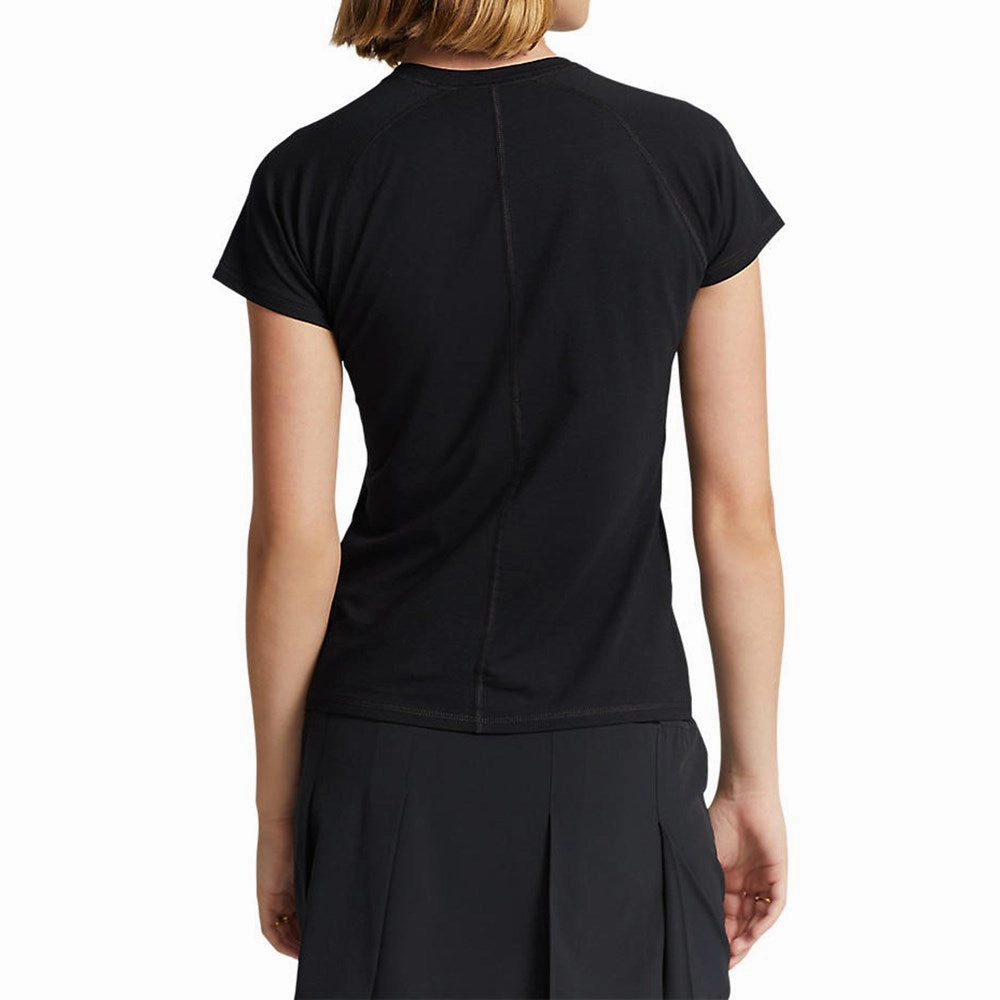RLX Ralph Lauren Women's Stretch Crew Tee - Polo Black Comfort Fit