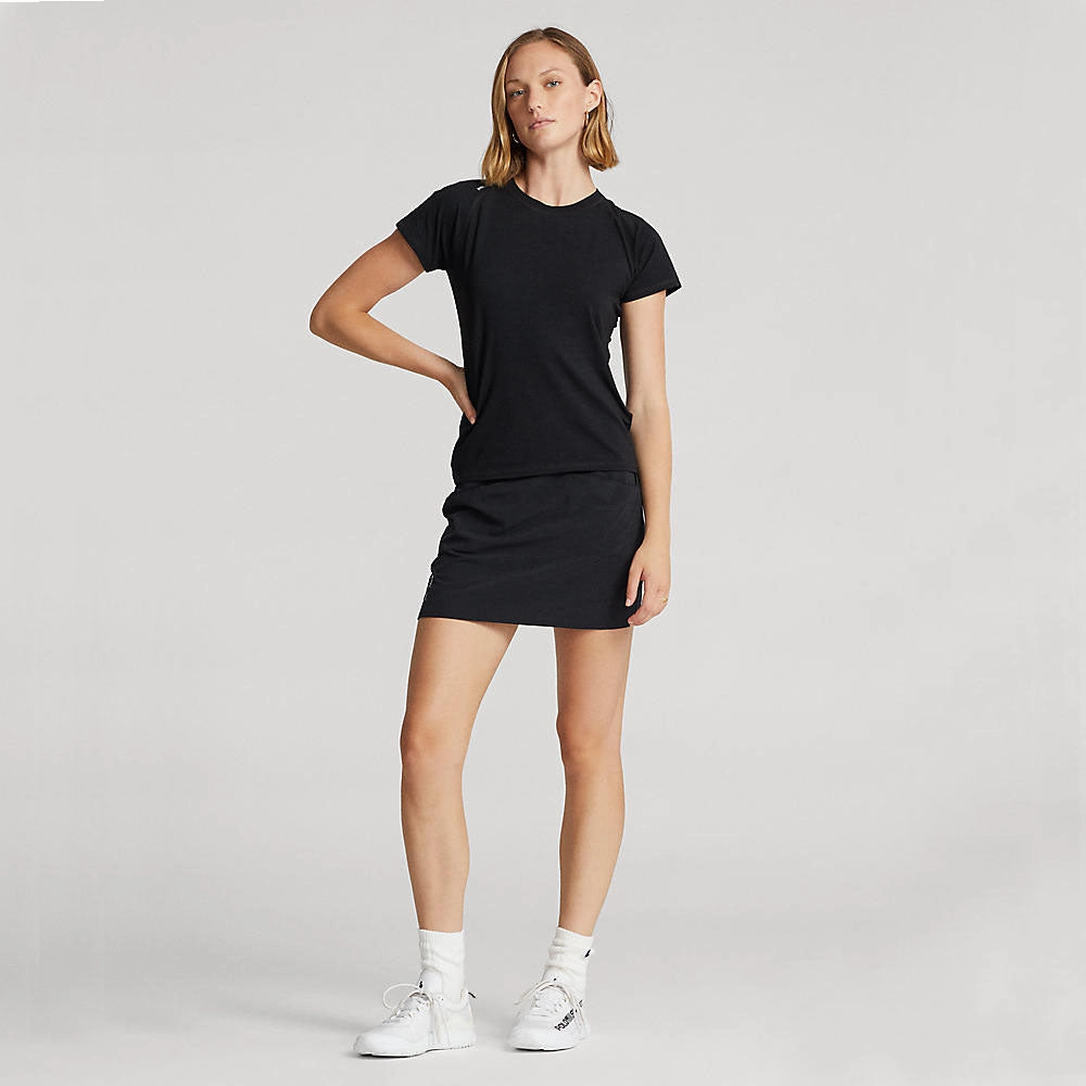 High-Quality Stitching Breathable Knitwear RLX Ralph Lauren Women's Stretch Crew Tee - Polo Black