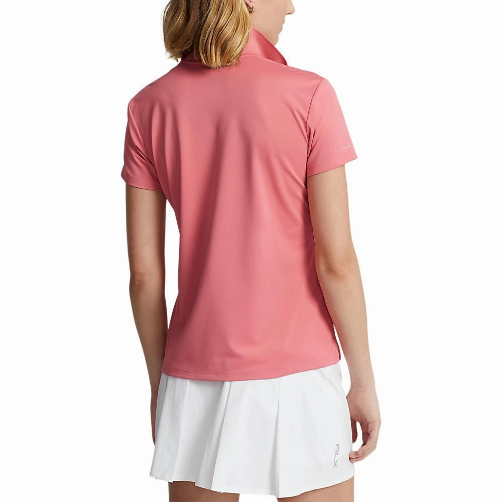 Tailored Silhouette OdorControl Treatment RLX Ralph Lauren Women's Tour Performance Golf Shirt - Desert Rose