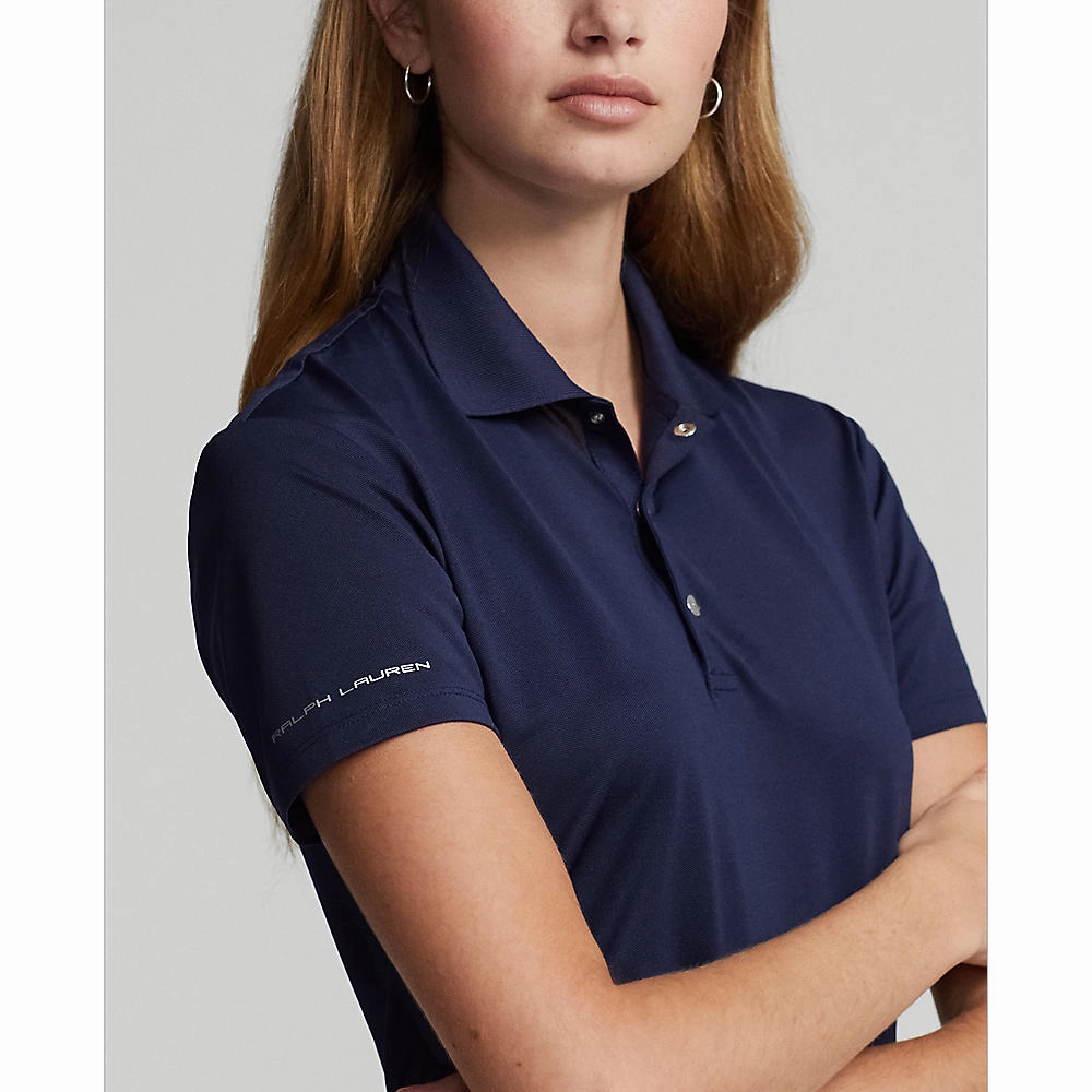 RLX Ralph Lauren Women's Tour Performance Golf Shirt?- French Navy Moisture Wicking Fabric Holiday Outfit