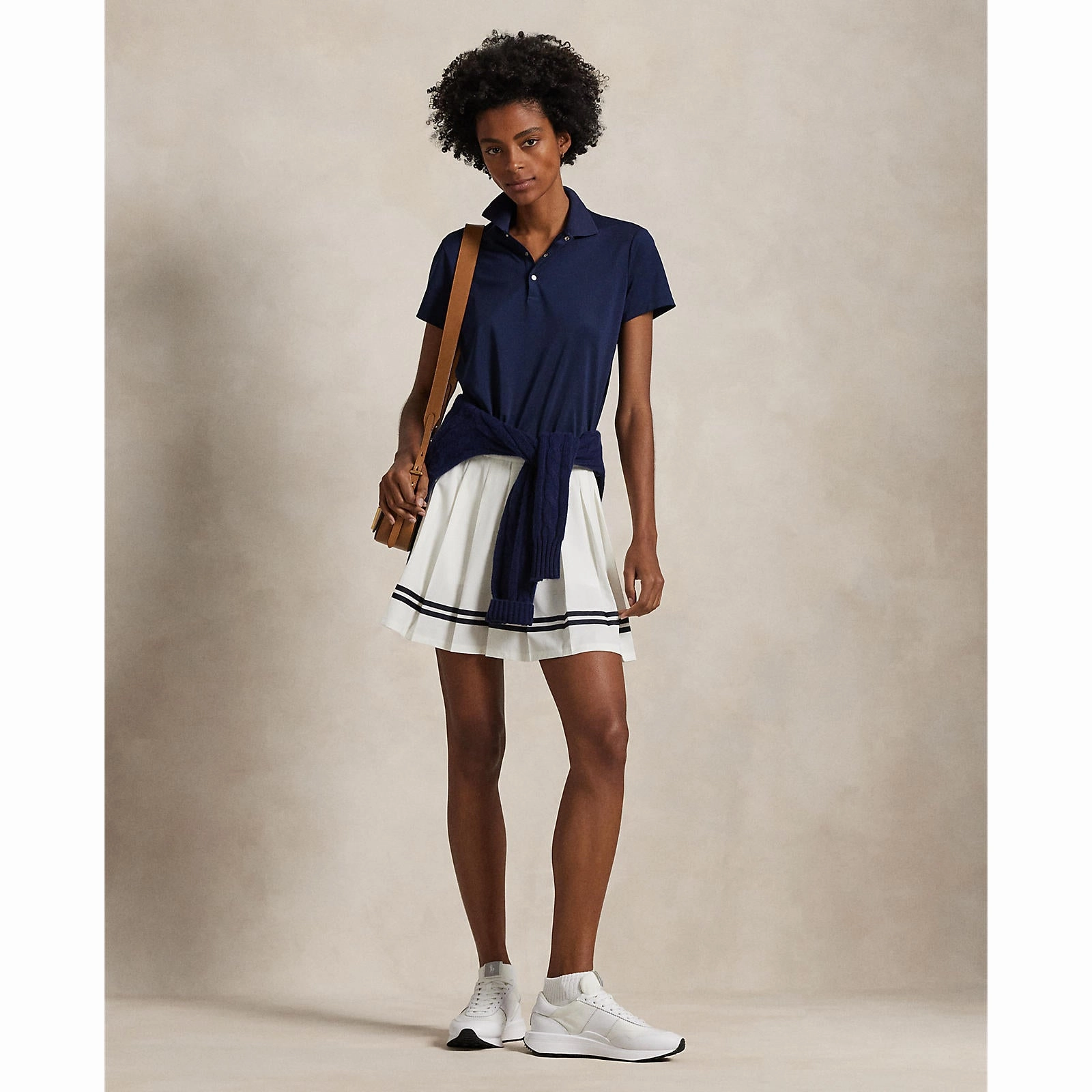 RLX Ralph Lauren Women's Tour Performance Golf Shirt?- Navy OdorControl Treatment Thermoregulating Fabric