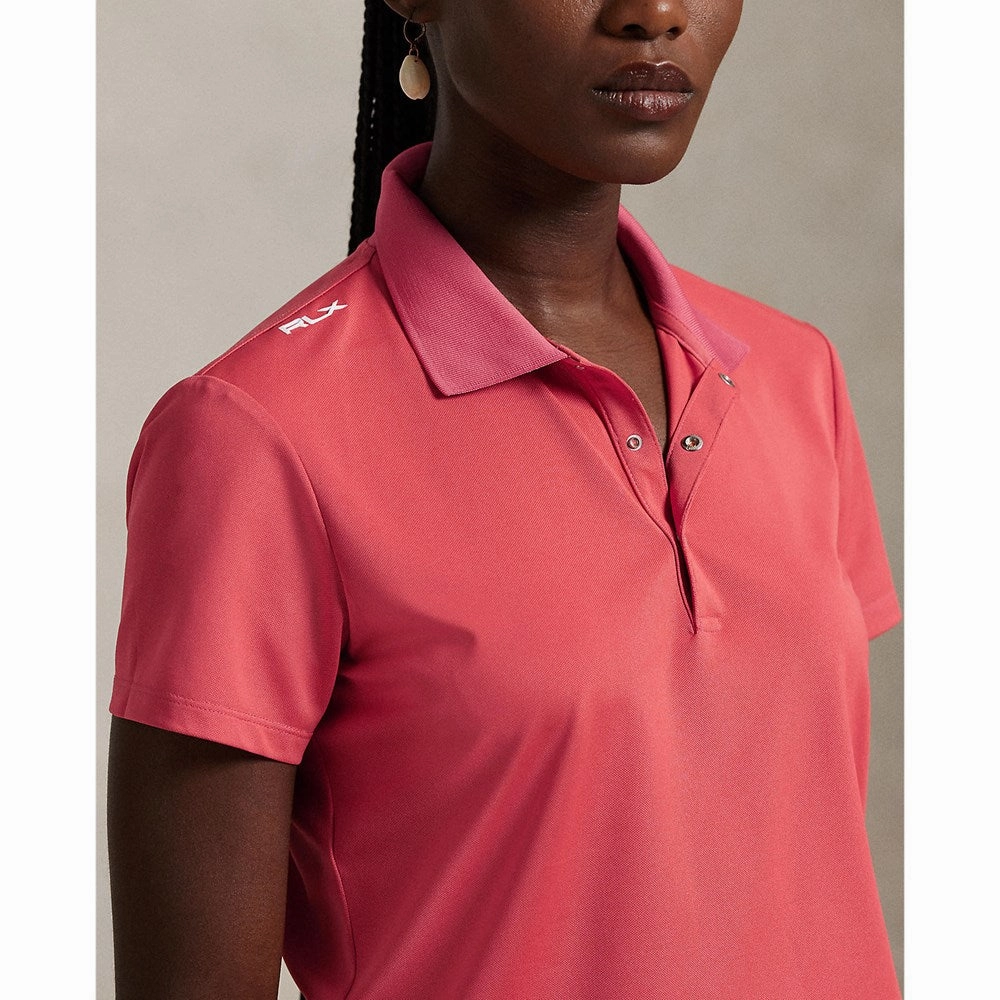 Sun Protection UPF 50 TemperatureRegulating Layer RLX Ralph Lauren Women's Tour Performance Golf Shirt?- Red Sky