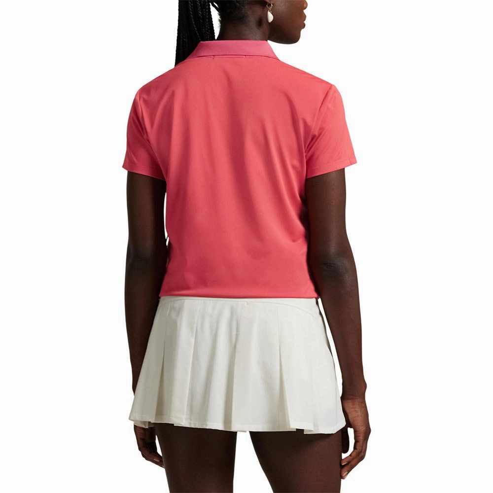 RLX Ralph Lauren Women's Tour Performance Golf Shirt?- Red Sky Multipanel Construction Classic Collar