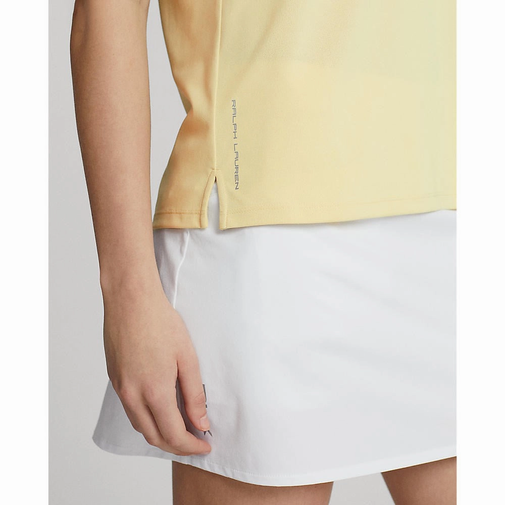 SingleJersey Knit Classic Collar RLX Ralph Lauren Women's Tour Performance Sleeveless Golf Shirt - T-Bird Yellow