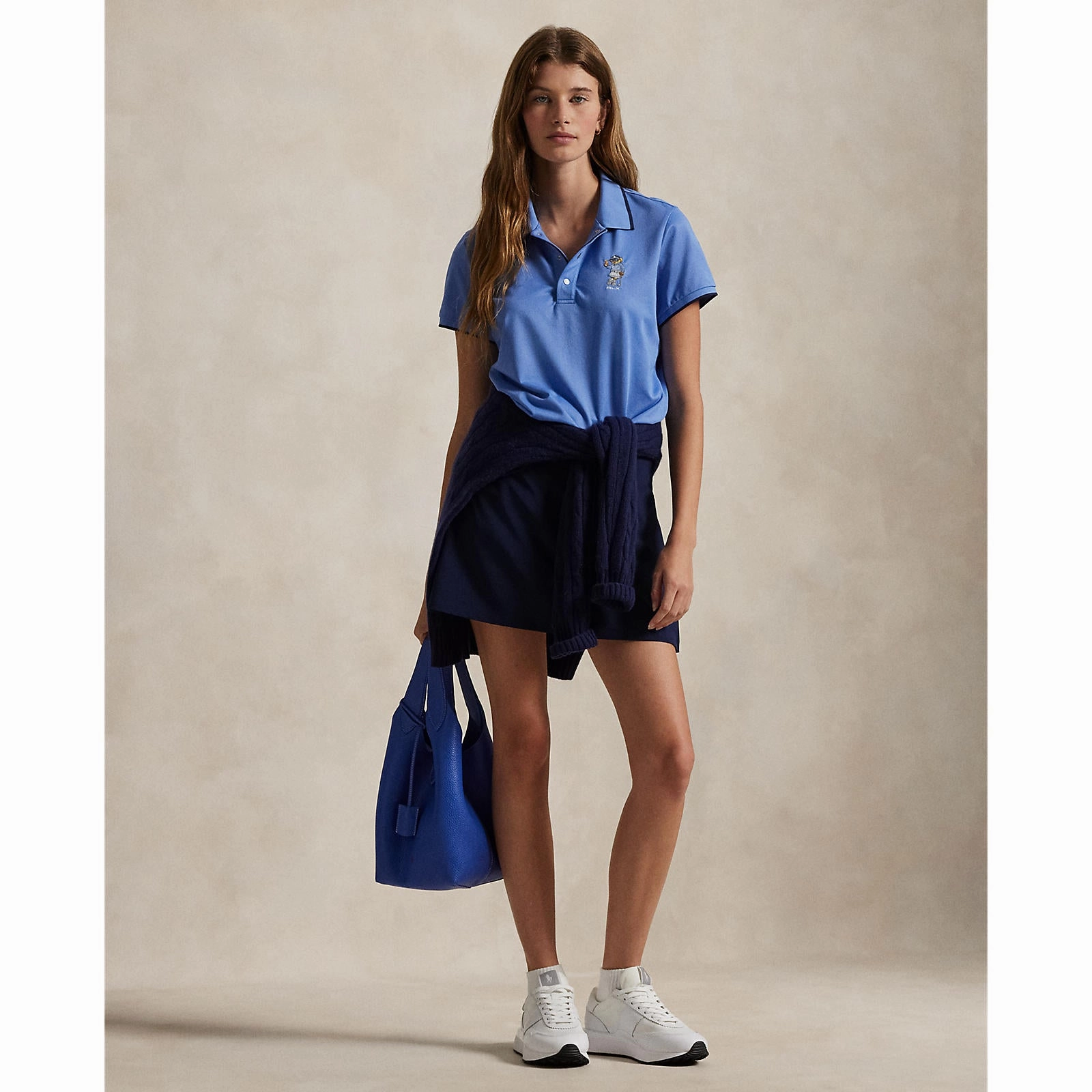 Smart Casual RLX Ralph Lauren Women's Tour Pique Bear Polo - Summer Blue