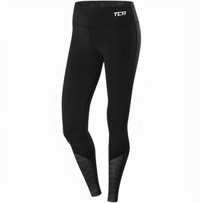 TCA Impulse Printed Womens Long Running Tights - Black Breathable-fabric-quality Compression-effect
