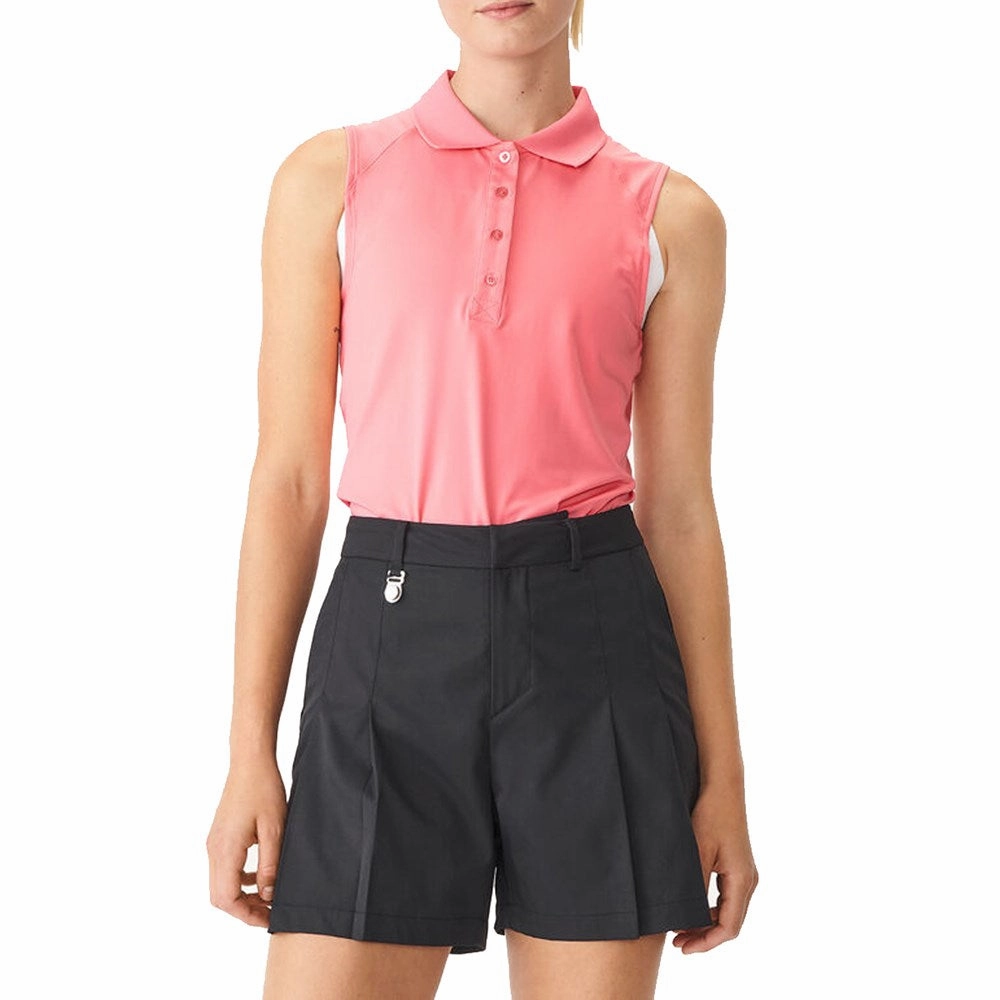 Reinforced Collar Stay Rohnisch Women's Rumi Sleeveless Golf Polo - Rose