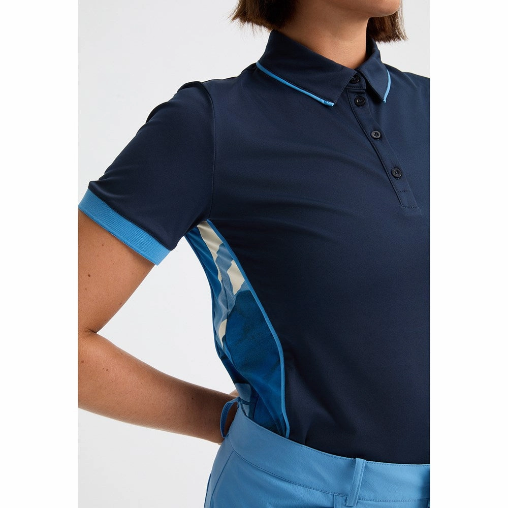 Breathable Weave Rohnisch Women's Ultra Viola UV Short Sleeve Golf Shirt - Navy