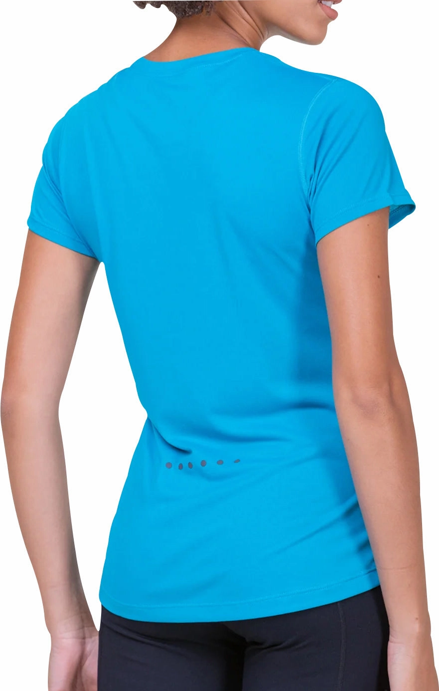 Ronhill Core Short Sleeve Womens Running Top - Blue Tagless Comfort