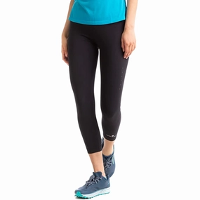 Ronhill Core Womens 7/8 Running Tights - Black Secure-fit-style-characteristic Water-resistant-coating-characteristic