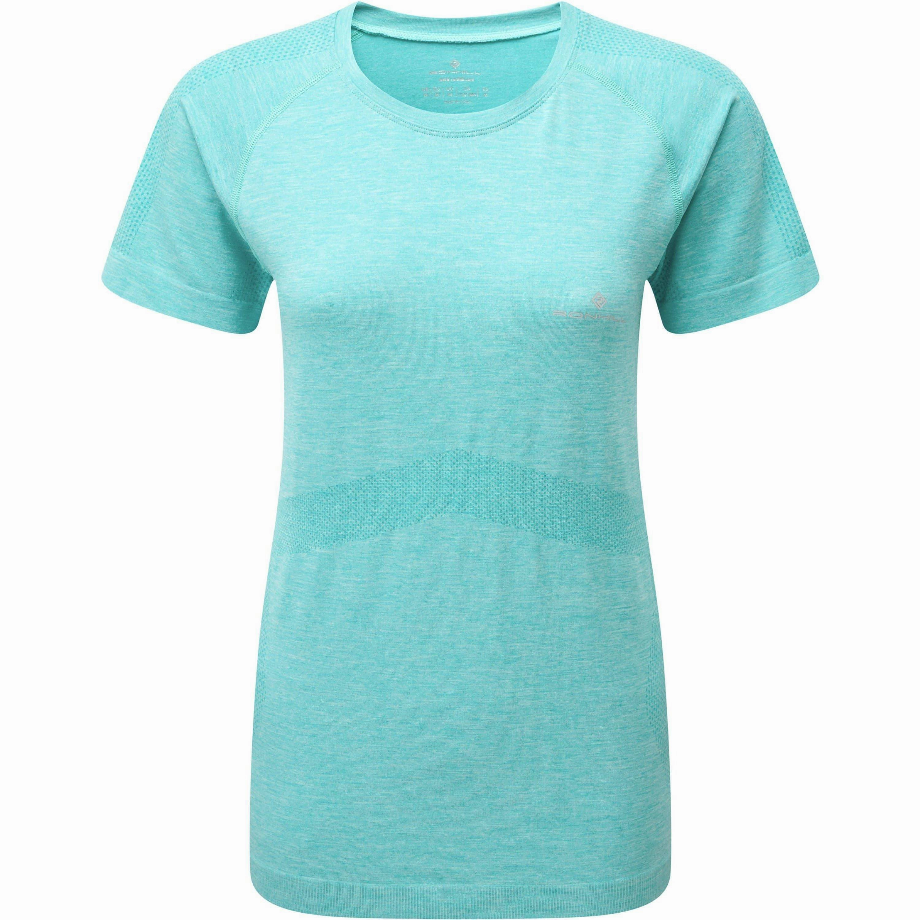 Ronhill Infinity Marathon Short Sleeve Womens Running Top - Blue Kids playfulness NonRestrictive Cut