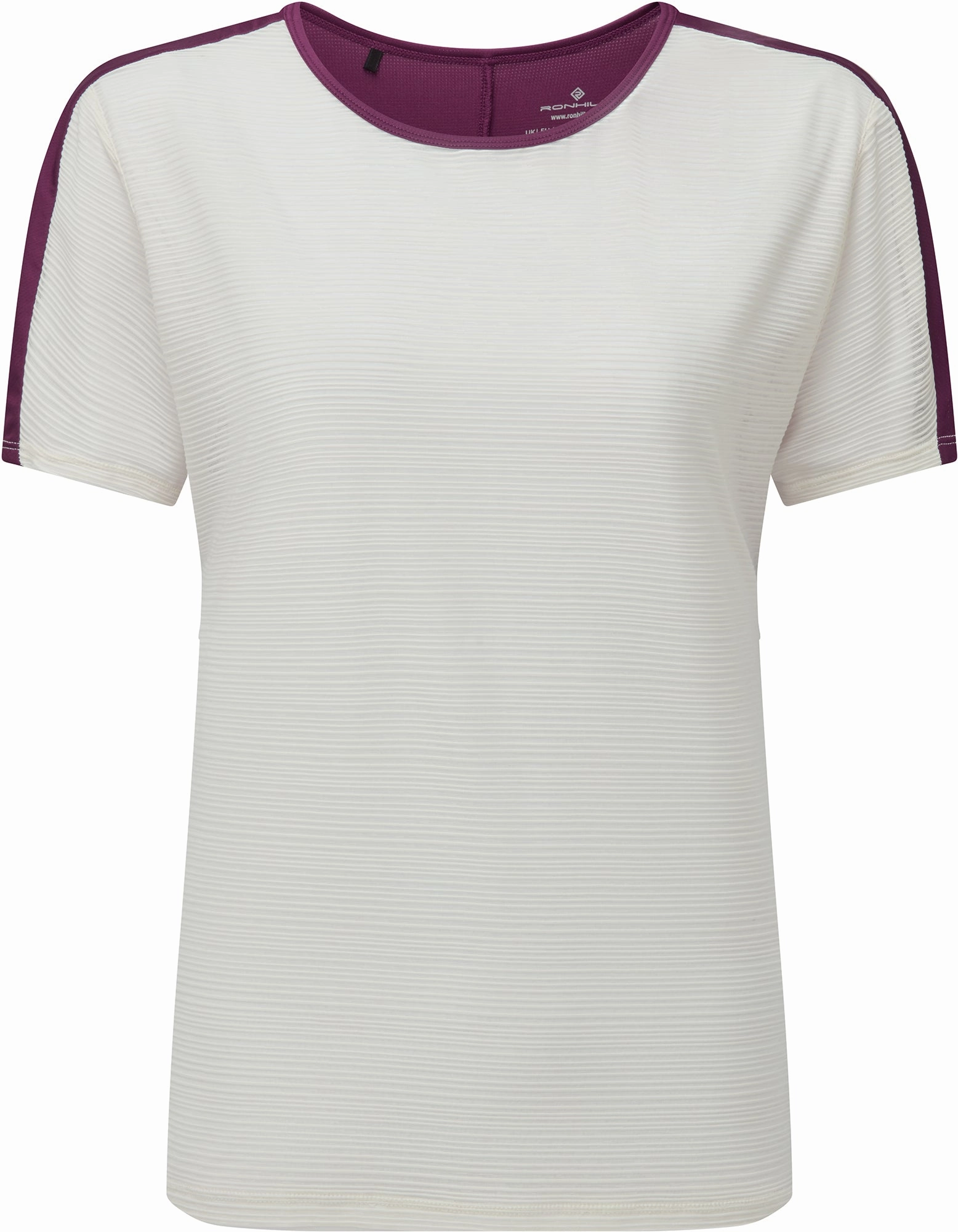 Smart Wear Snug fit Ronhill Life Wellness Short Sleeve Womens Training Top - White