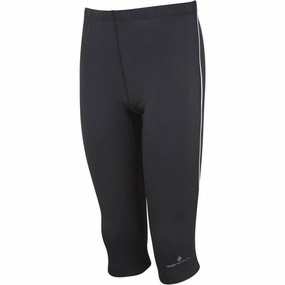 Ronhill Pursuit Junior 3/4 Capri Running Tights - Black cinema