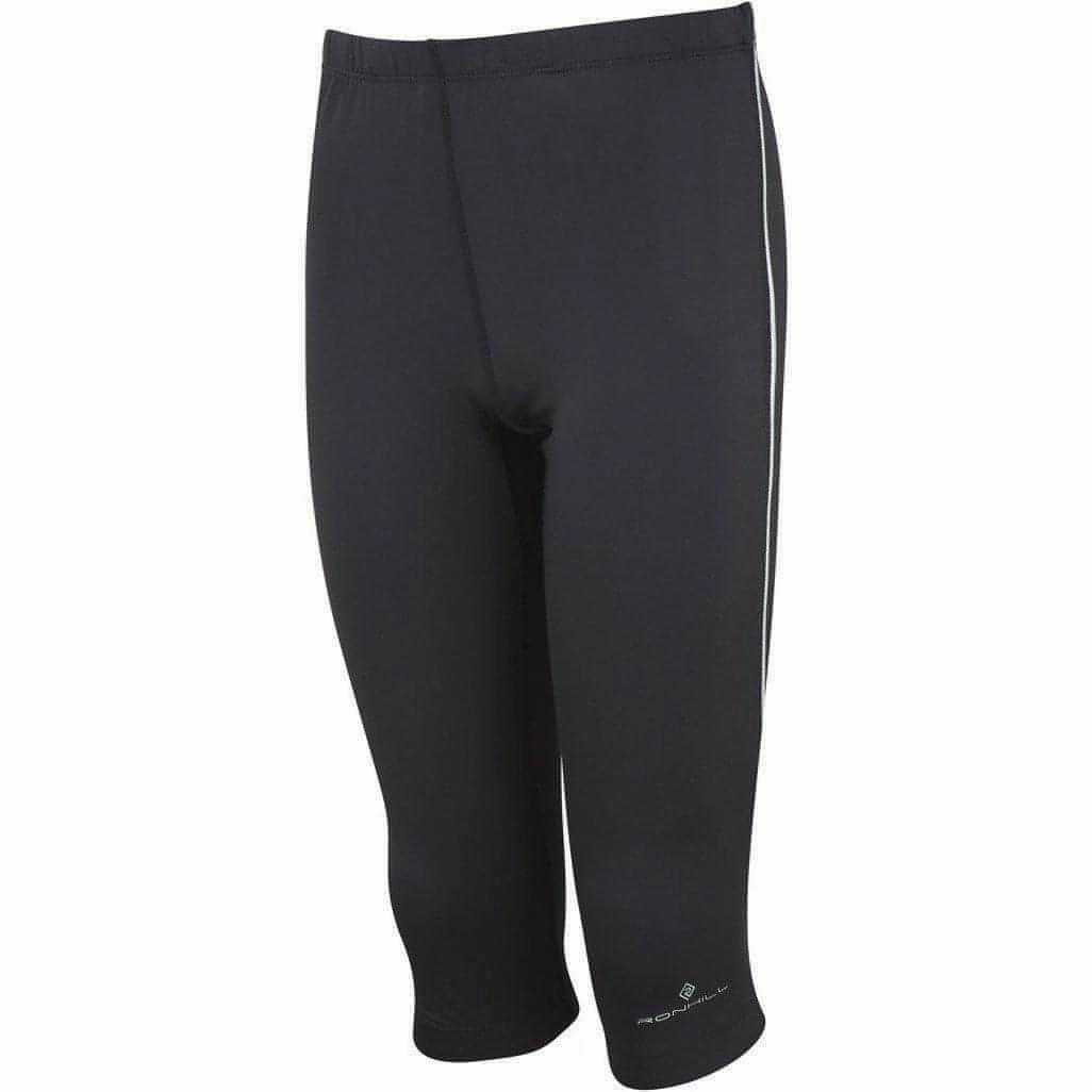 Ronhill Pursuit Junior 3/4 Capri Running Tights - Black cinema