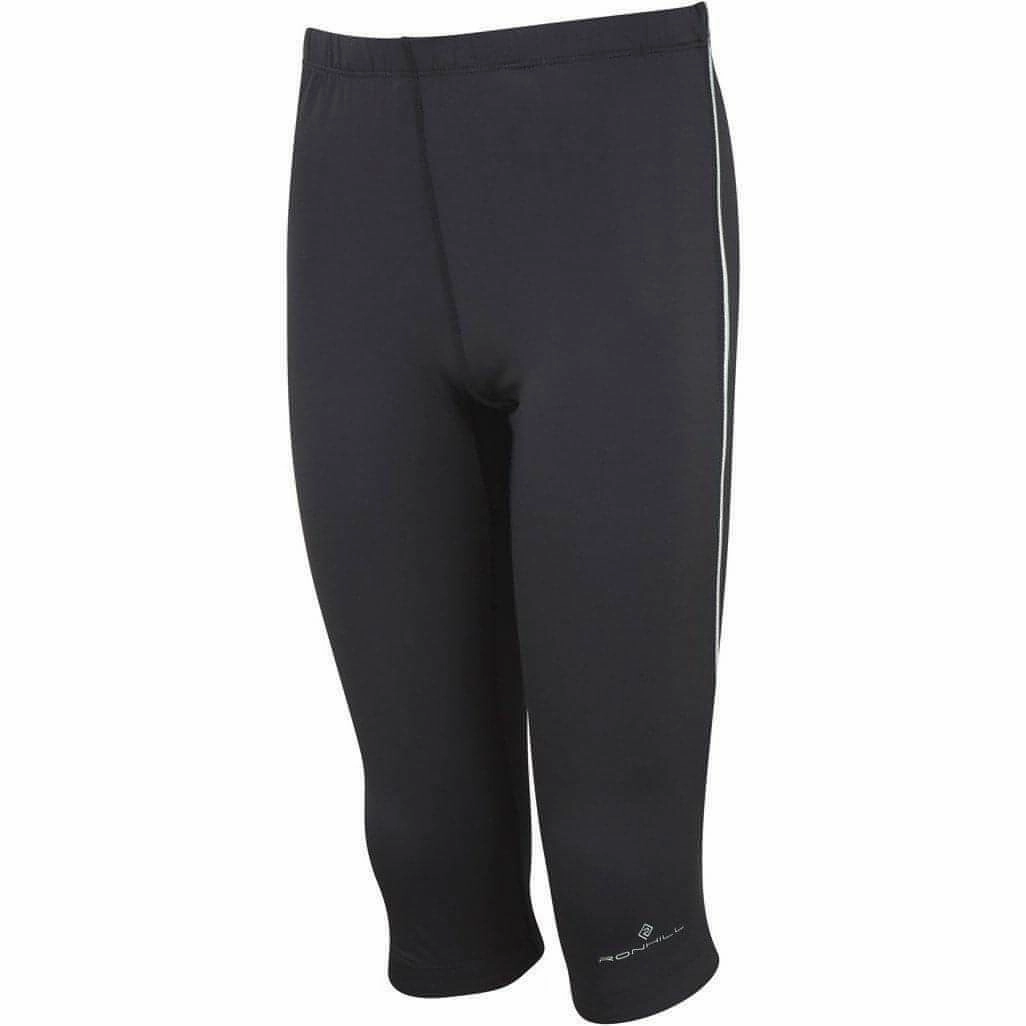 polish Ronhill Pursuit Junior 3/4 Capri Running Tights - Black