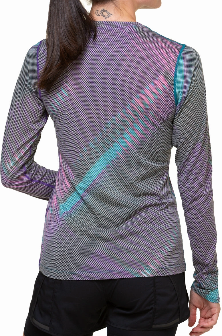 Ronhill Tech Golden Hour Long Sleeve Womens Running Top - Purple Foil Afternoon outing