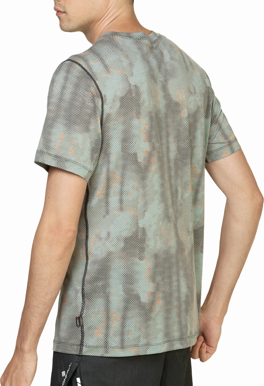 Sporty and Stylish Ronhill Tech Golden Hour Short Sleeve Mens Running Top - Green