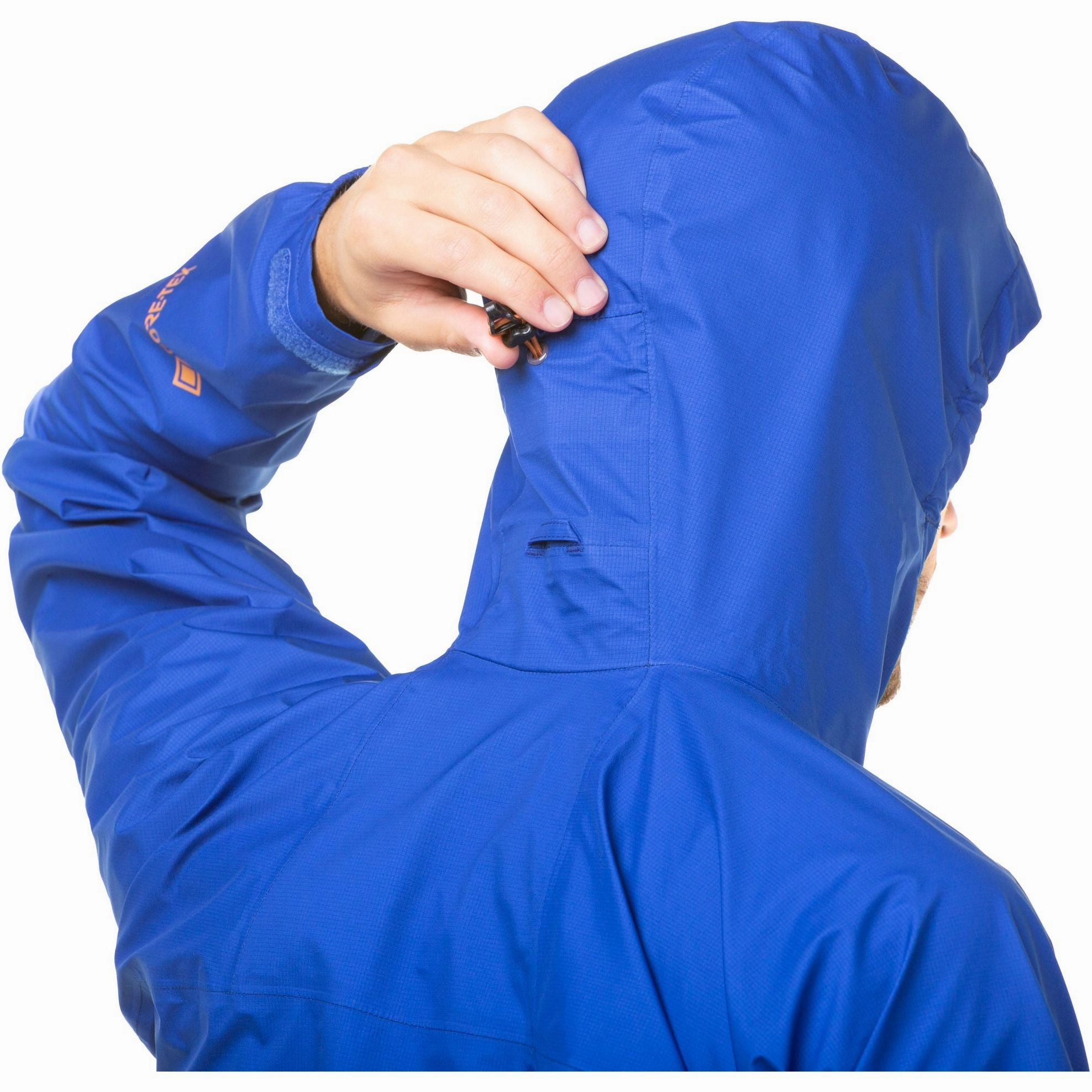 Foldable Collar Attitude Ronhill Tech GORE-TEX Mercurial Mens Running Jacket - Blue