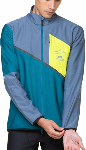 Ronhill Tech GORE-TEX Windstopper Mens Running Jacket - Blue Weekend Wear weekend