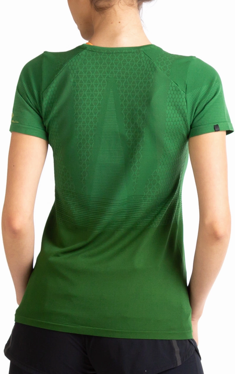 Warm weather clothing Ronhill Tech Marathon Short Sleeve Womens Running Top - Green