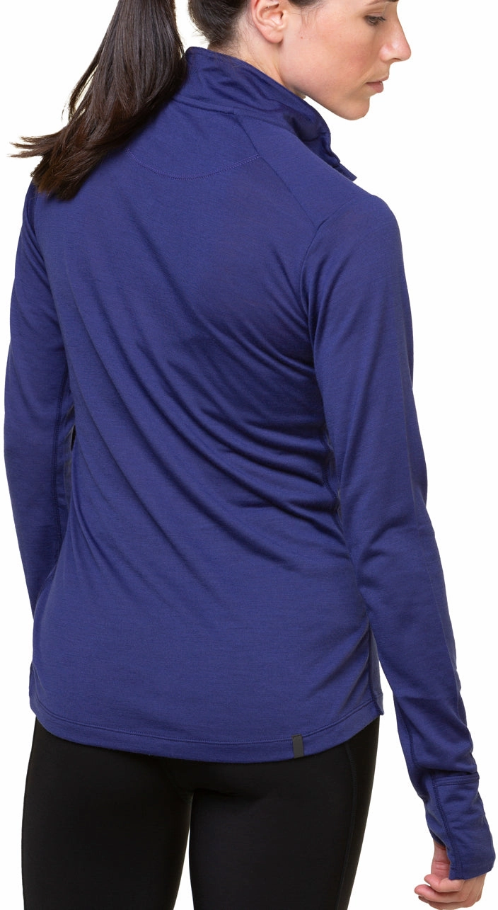 Shelf Ronhill Tech Merino Half Zip Long Sleeve Womens Running Top - Blue