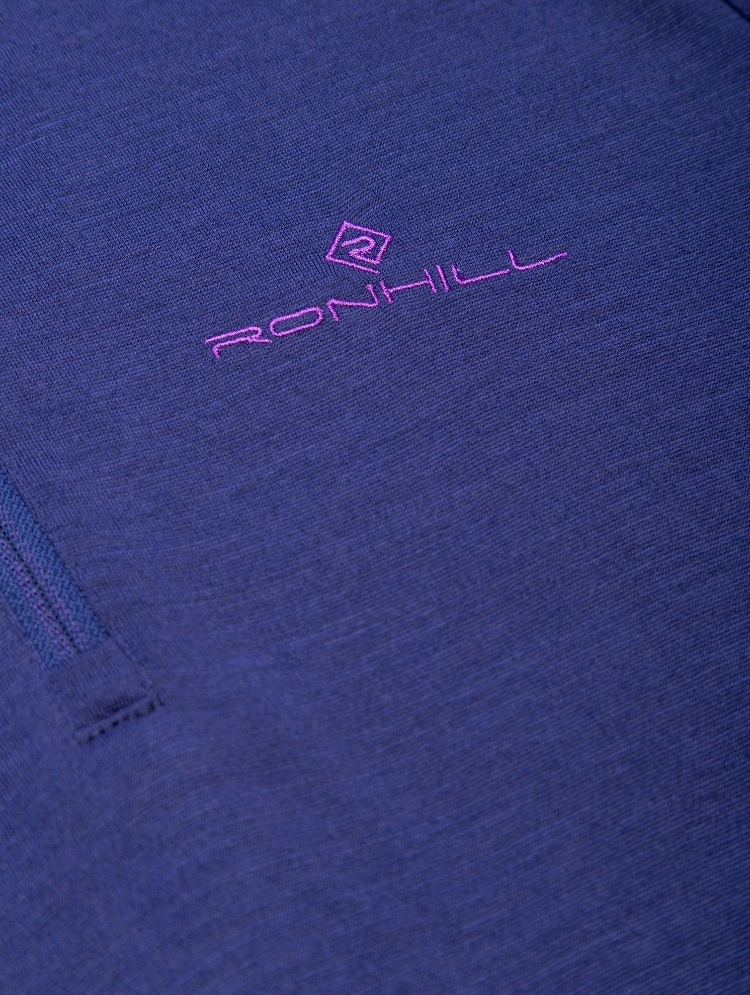 Shelf Hemmed Ronhill Tech Merino Half Zip Long Sleeve Womens Running Top - Blue