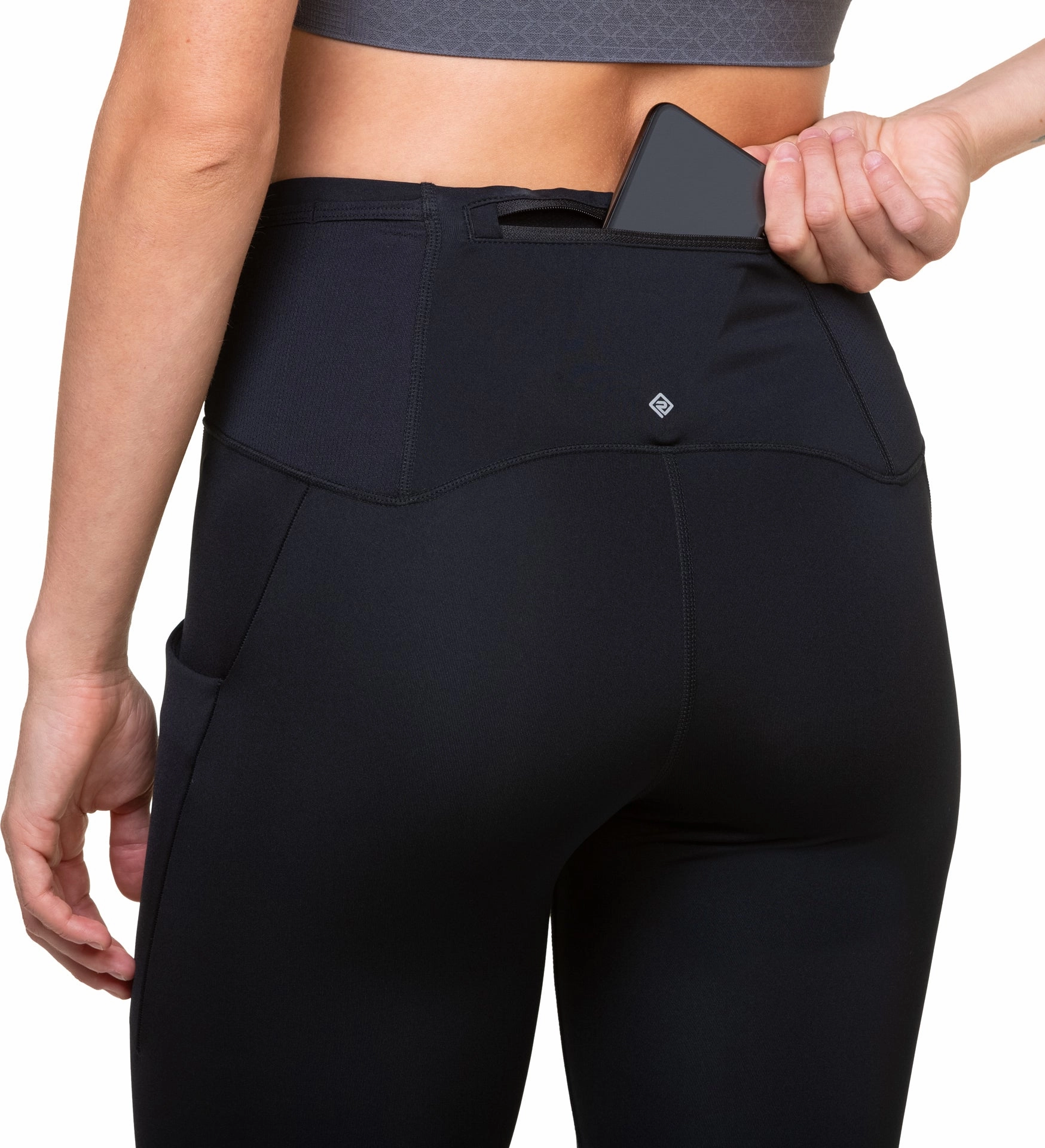 Winter-wear Beach Style Ronhill Tech Paragon Womens Long Running Tights - Black