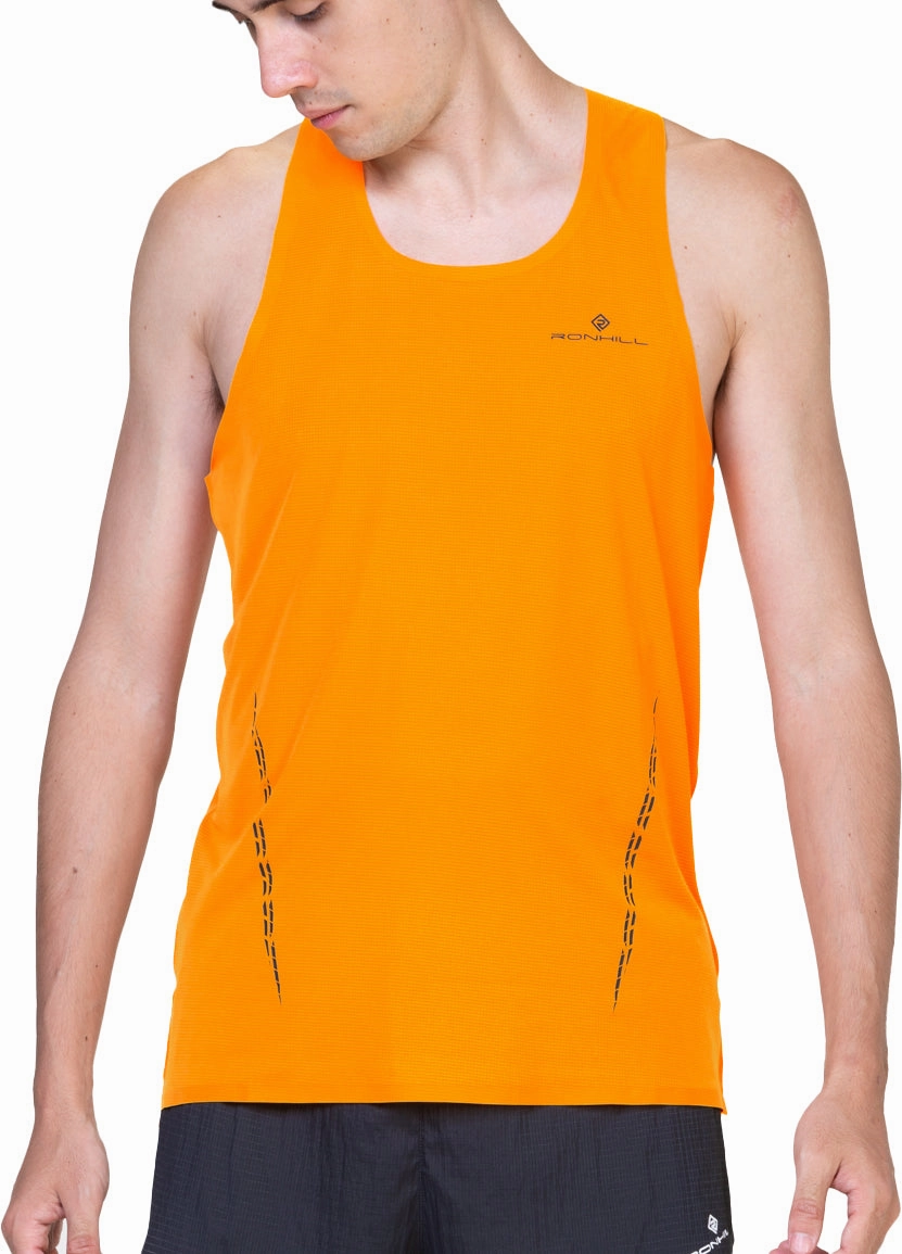 Lightweight Fit Ronhill Tech Race Mens Running Vest - Orange