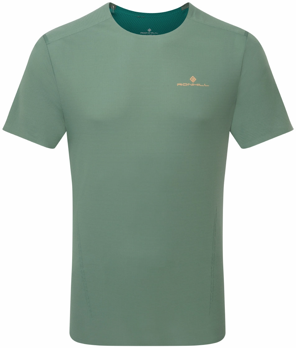 Comfy Casual Wear Eco friendly materials Ronhill Tech Race Short Sleeve Mens Running Top - Green