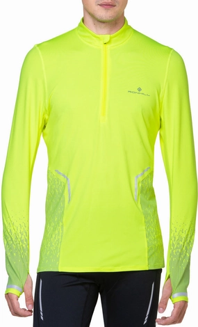 Home related Ronhill Tech Reflect Half Zip Long Sleeve Mens Running Top - Yellow