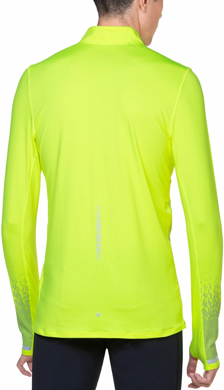 Ronhill Tech Reflect Half Zip Long Sleeve Mens Running Top - Yellow regular Formal Wear